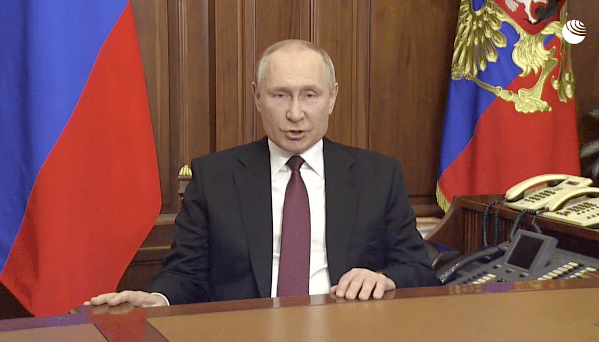 ウクライナ情勢（ロシア侵攻）について語るプーチン大統領(2022.2.24)