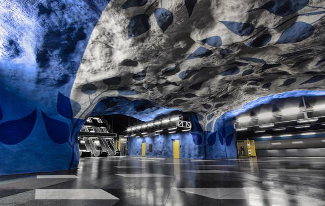 美しい地下鉄駅：T-Centralen駅（スウェーデン-ストックホルム）