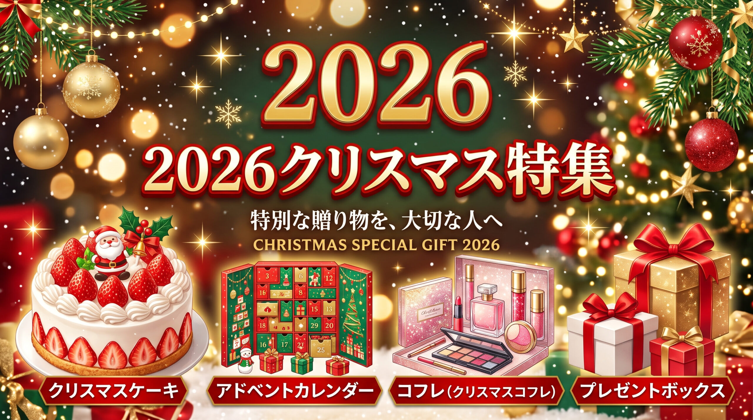 2026クリスマス特集 特別な贈り物を、大切な人へ（クリスマスケーキ・アドベントカレンダー・コフレ・プレゼントボックス）